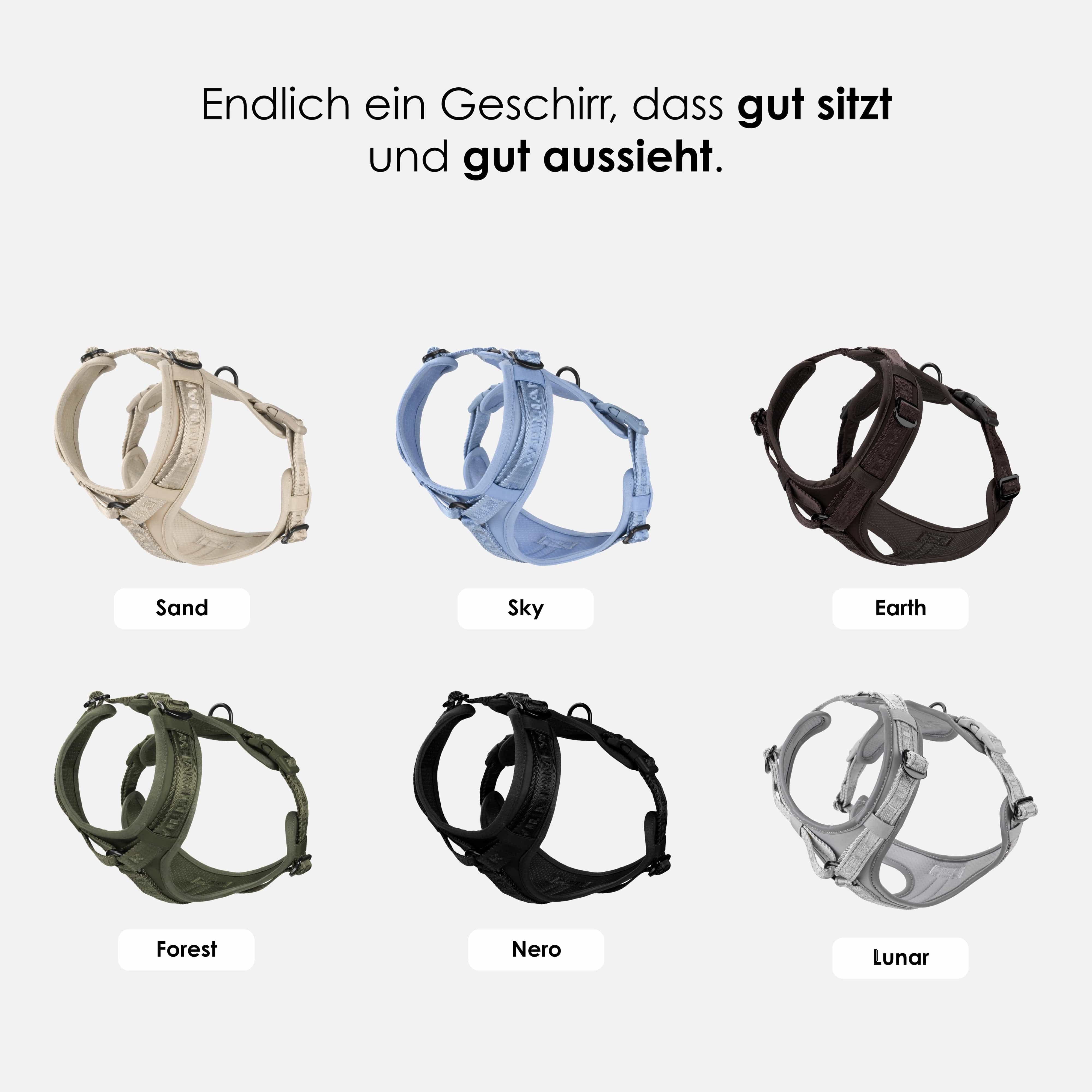 William Walker Hochwertiges Y-Hundegeschirr Earth (braun)