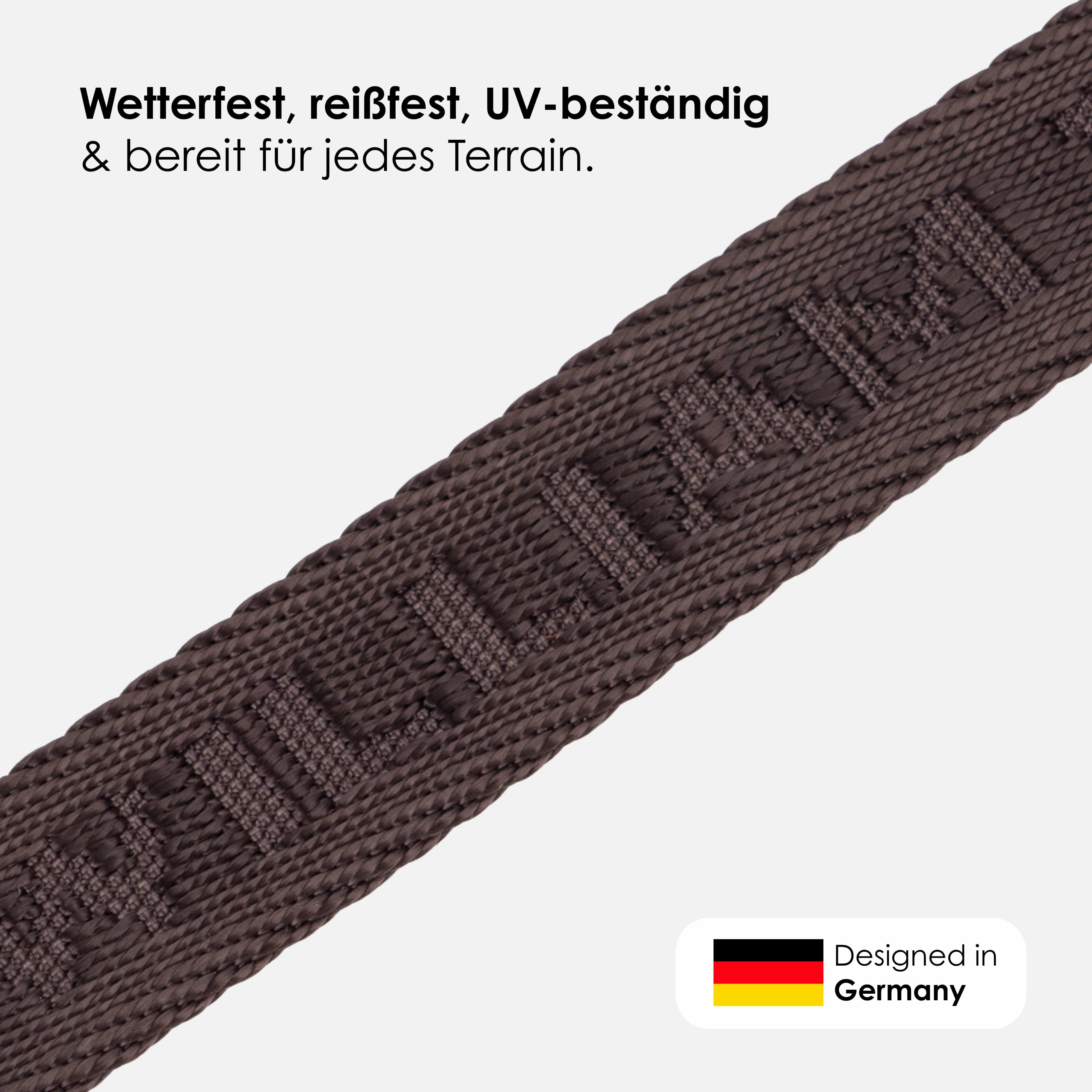 William Walker Jacquard Nylon Hundehalsband Earth (braun)