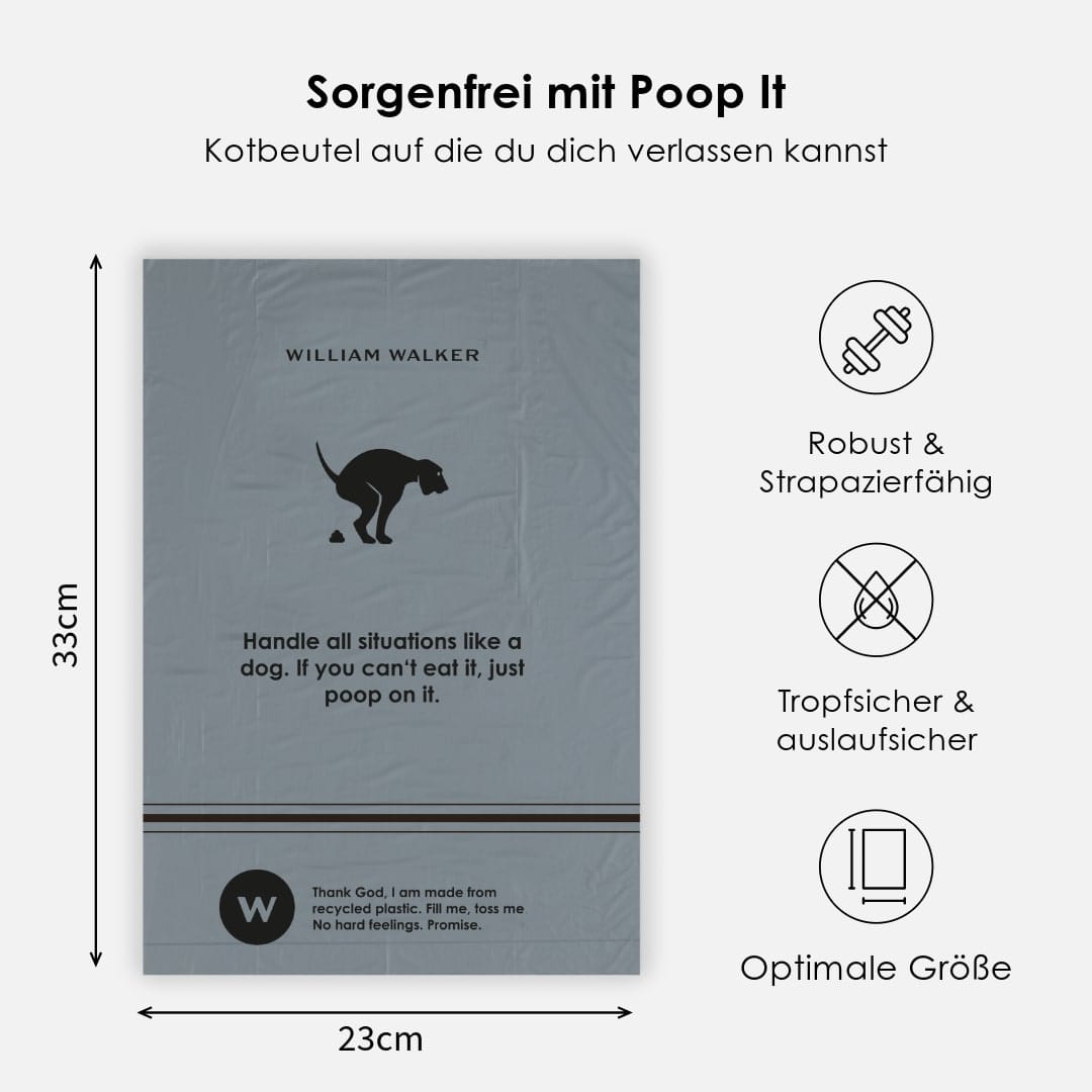 William Walker POOP IT - 300 sacchetti igienici (20 rotoli)