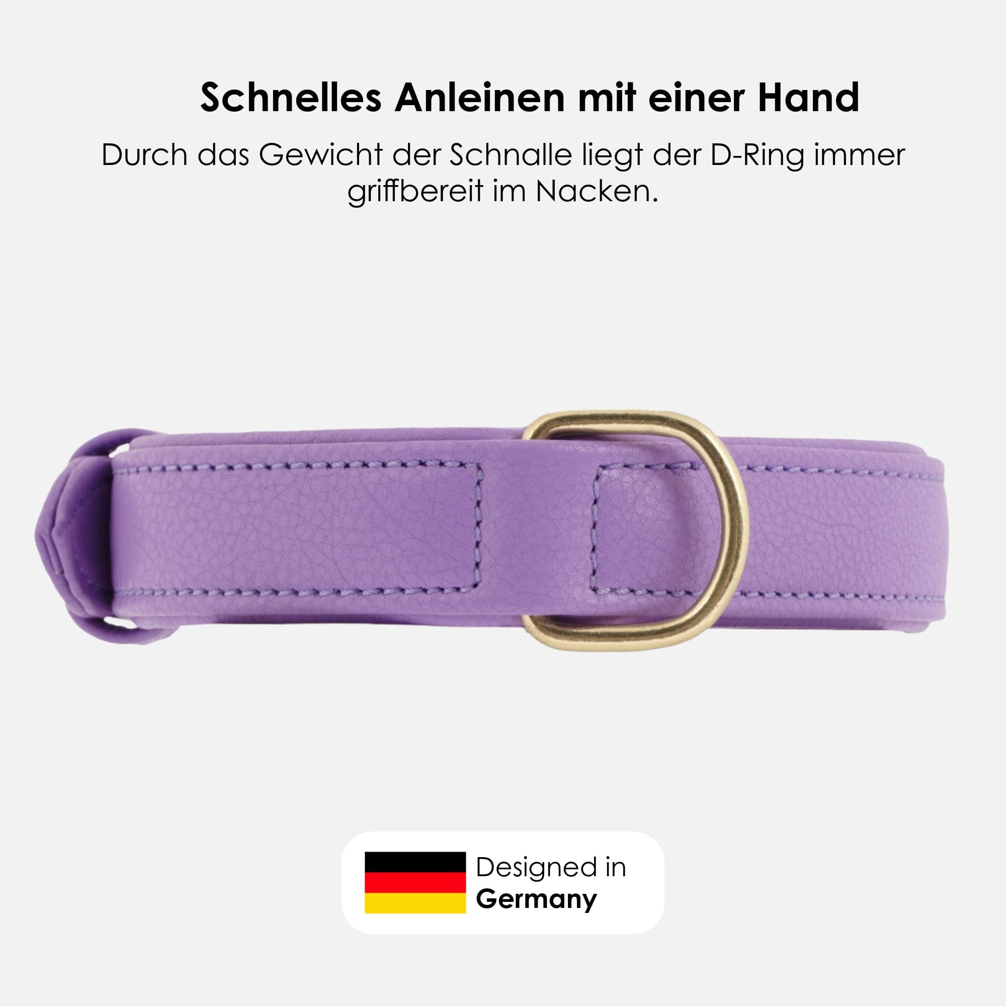 William Walker Leder Hundehalsband Lavender (Lila)