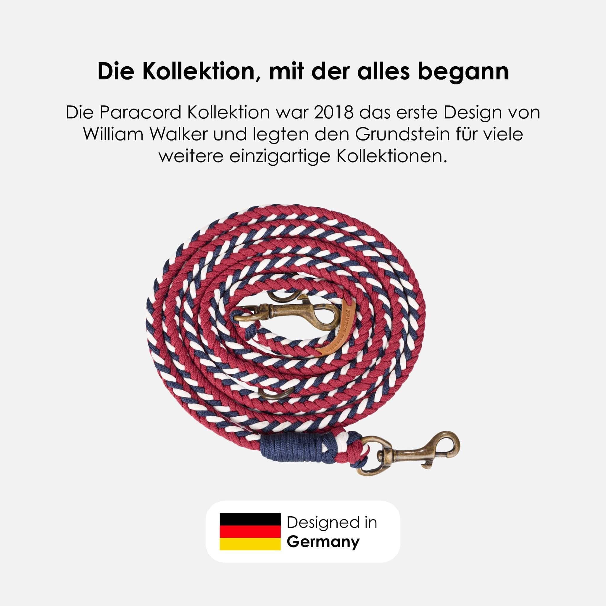 William Walker Paracord Hundeleine Royal // Limited