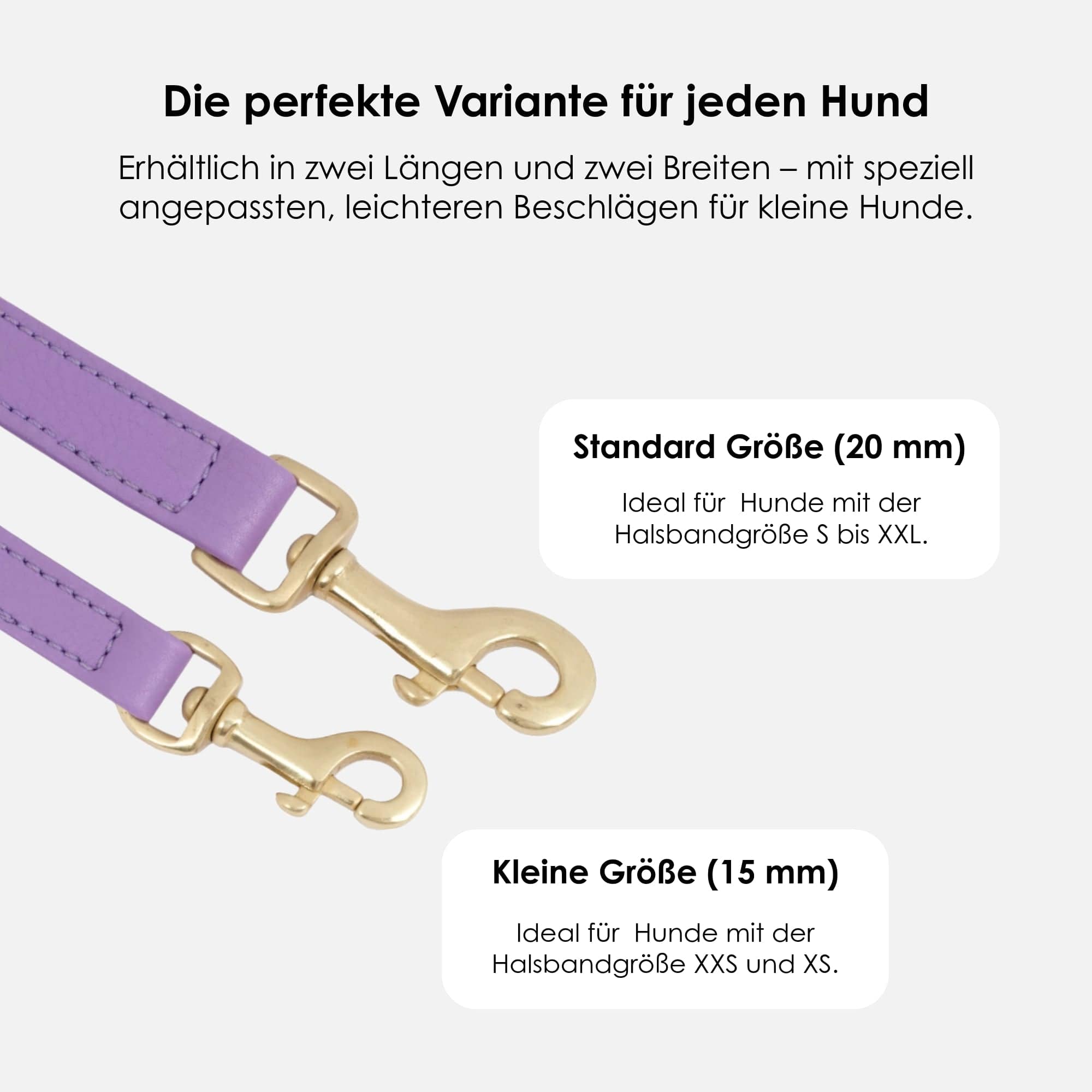 William Walker Hochwertige Leder Hundeleine Lavender (Lila)