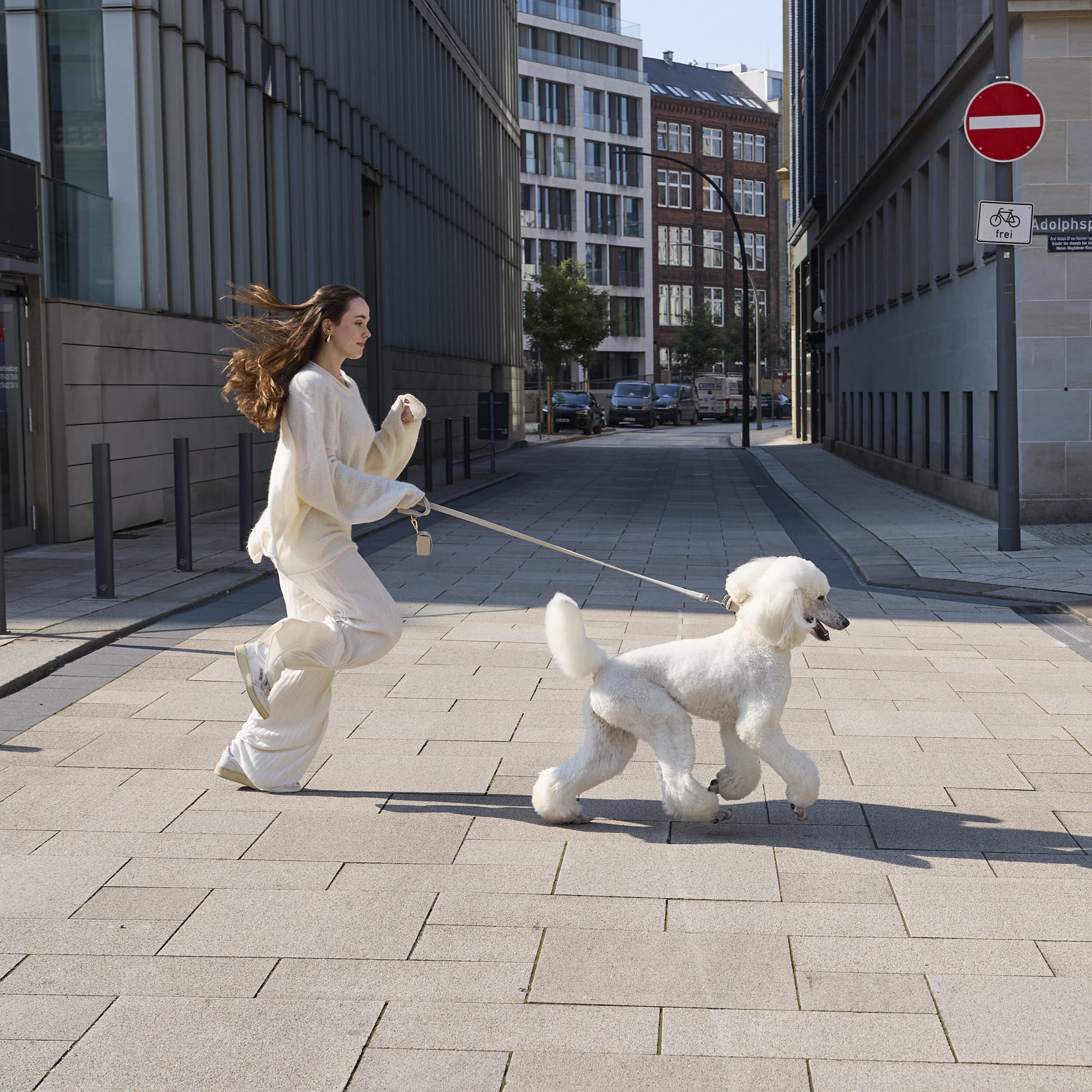 William Walker Hochwertige Glattleder Hundeleine Almond