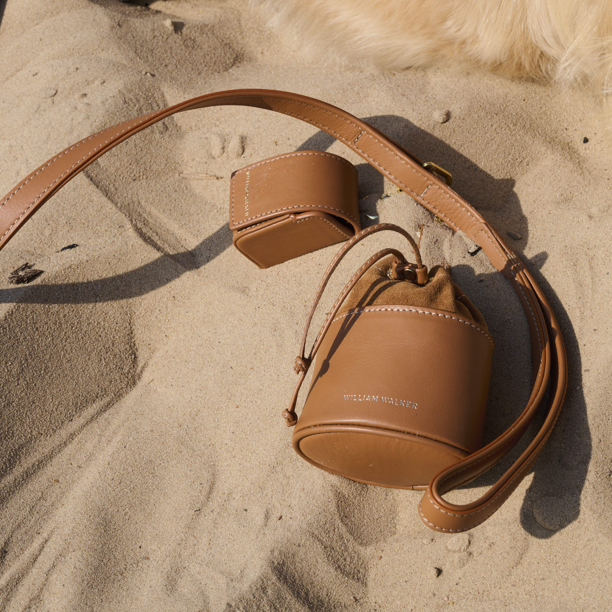 William Walker Hochwertige Glattleder Hundeleine Caramel