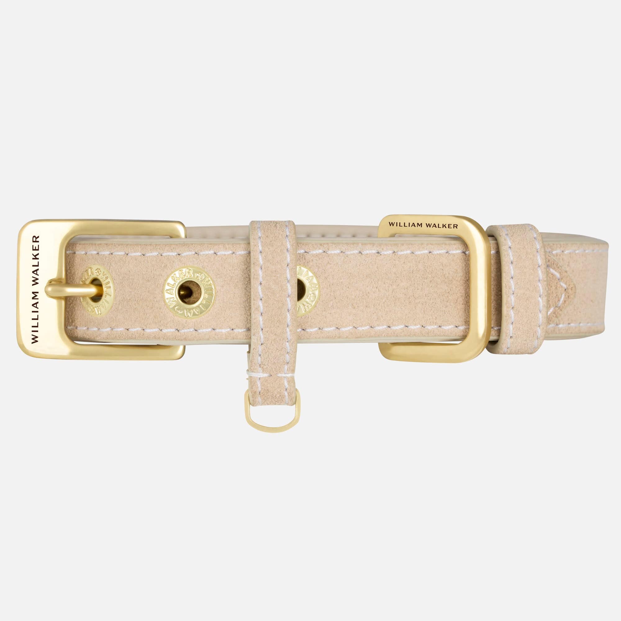 William Walker Wildleder Hundehalsband Almond (Beige)