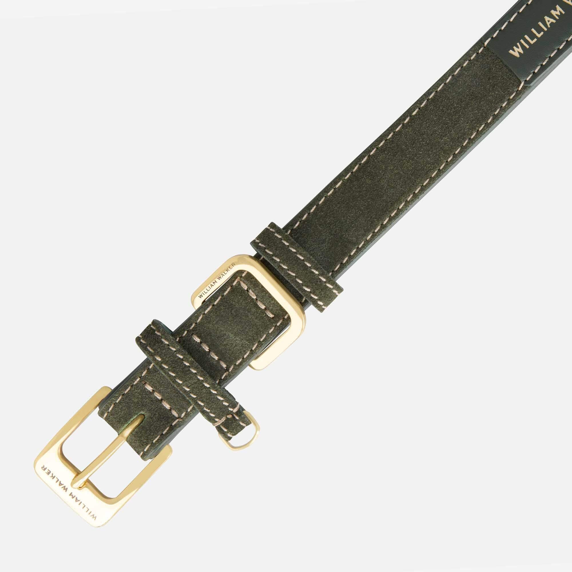 William Walker Wildleder Hundehalsband Forest (Grün)