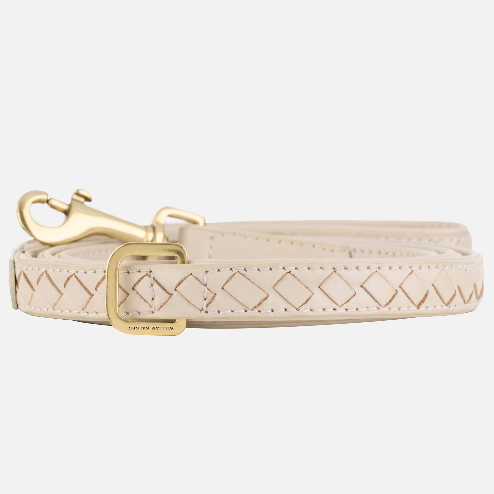 William Walker Hochwertige Leder Hundeleine Prestige Almond