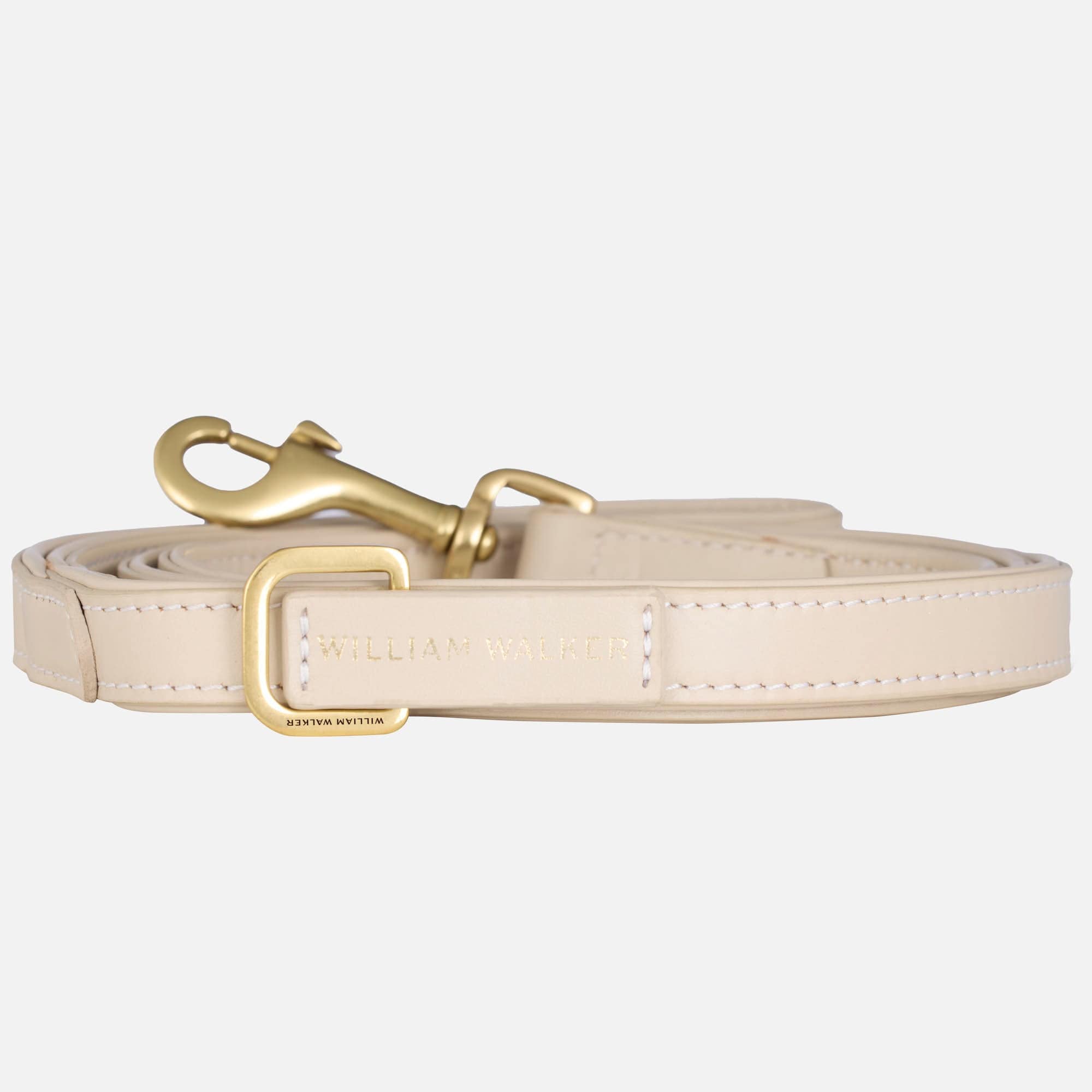 William Walker Hochwertige Glattleder Hundeleine Almond (beige)