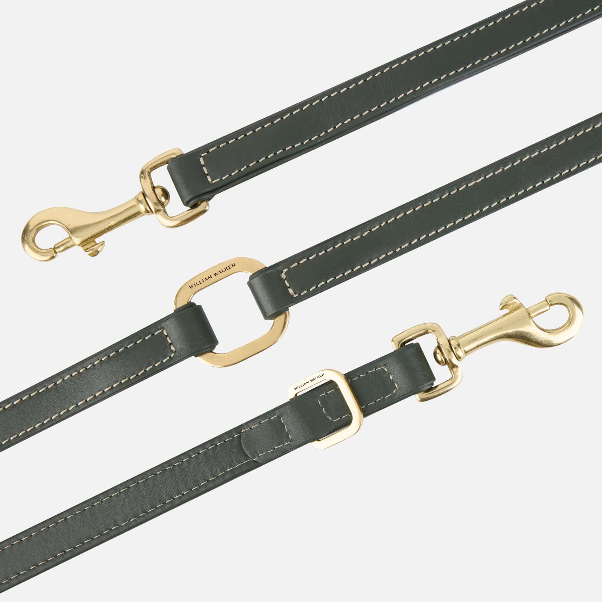 William Walker Hochwertige Glattleder Hundeleine Forest