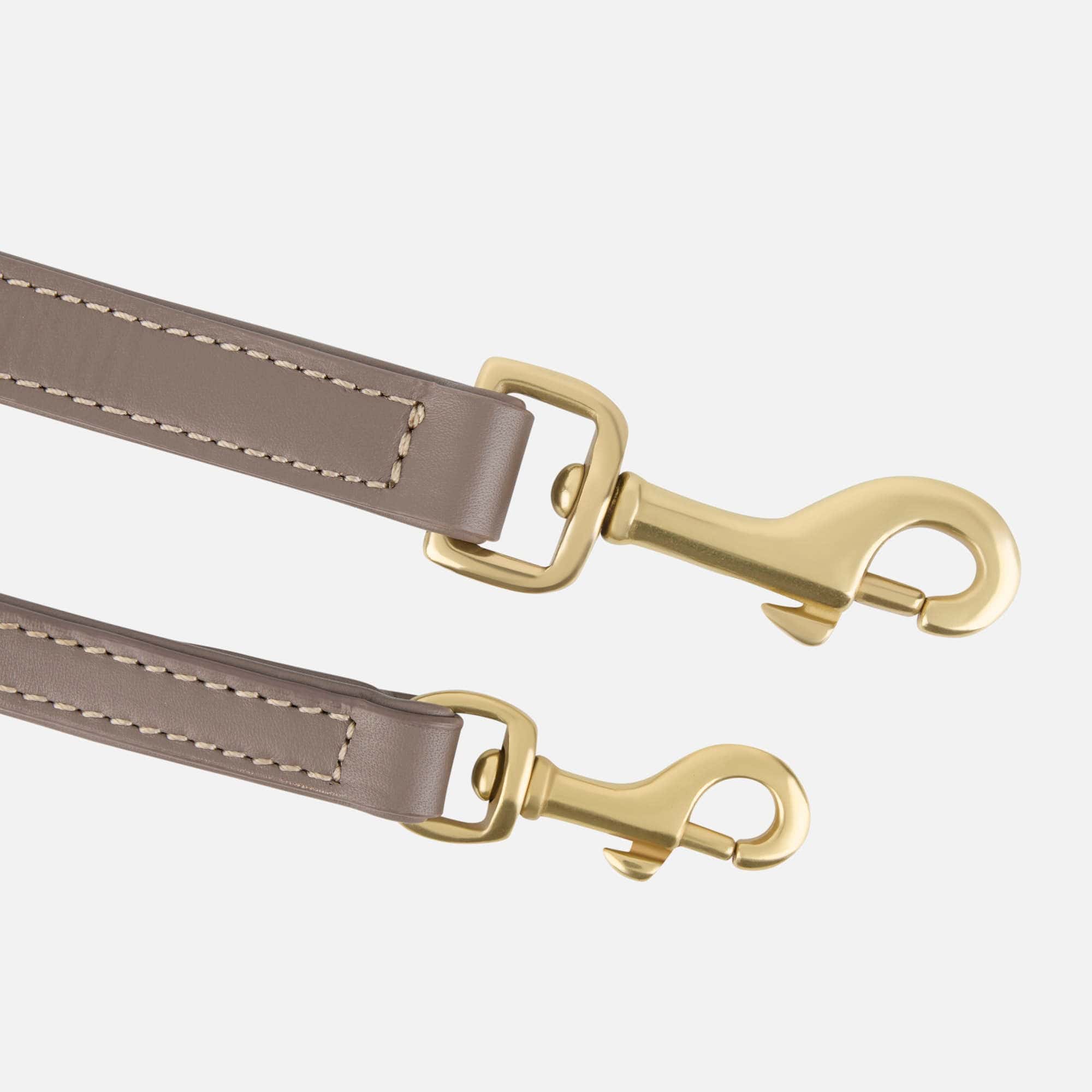 William Walker Hochwertige Glattleder Hundeleine Pebble (Taupe)