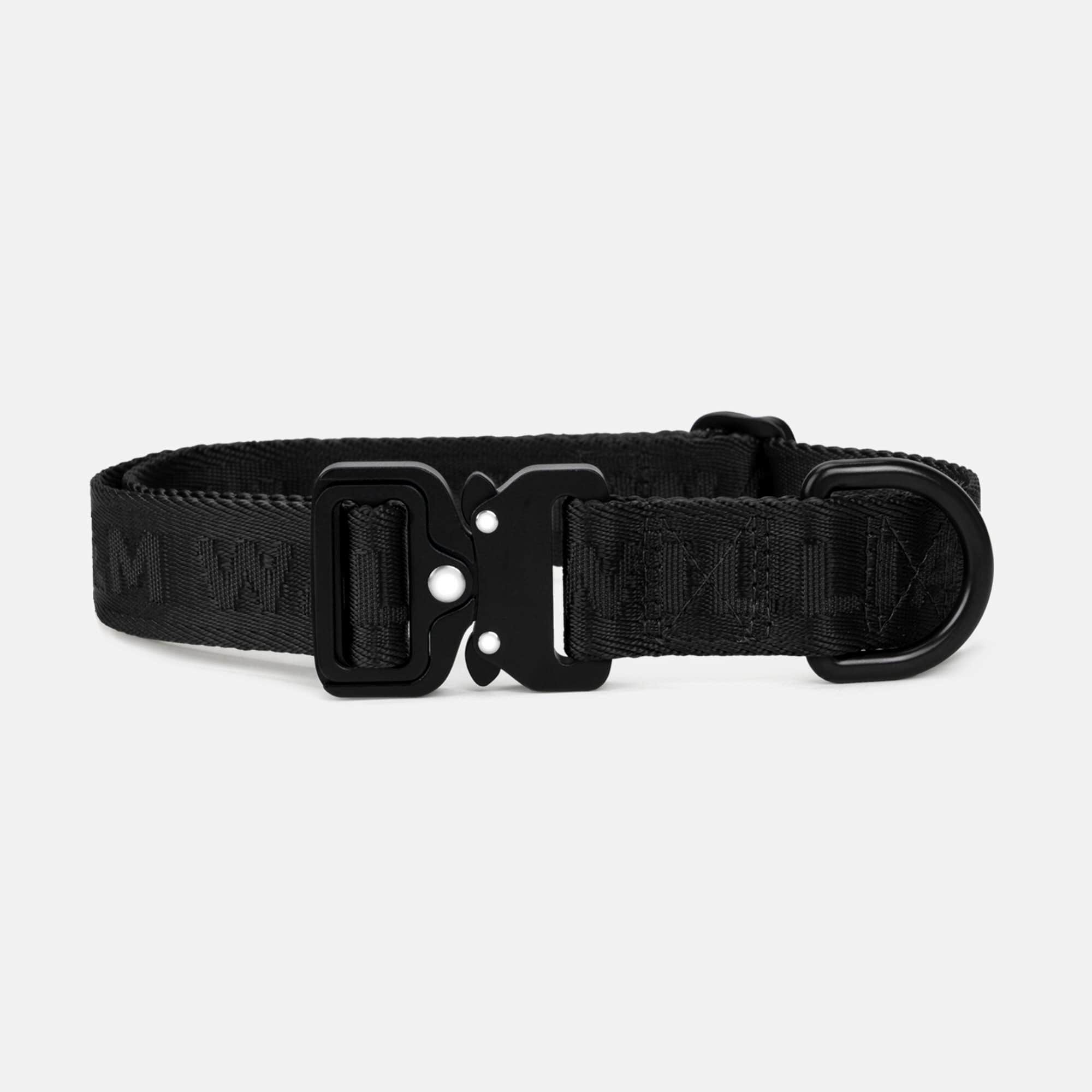 William Walker Jacquard Nylon Hundehalsband Nero (schwarz)