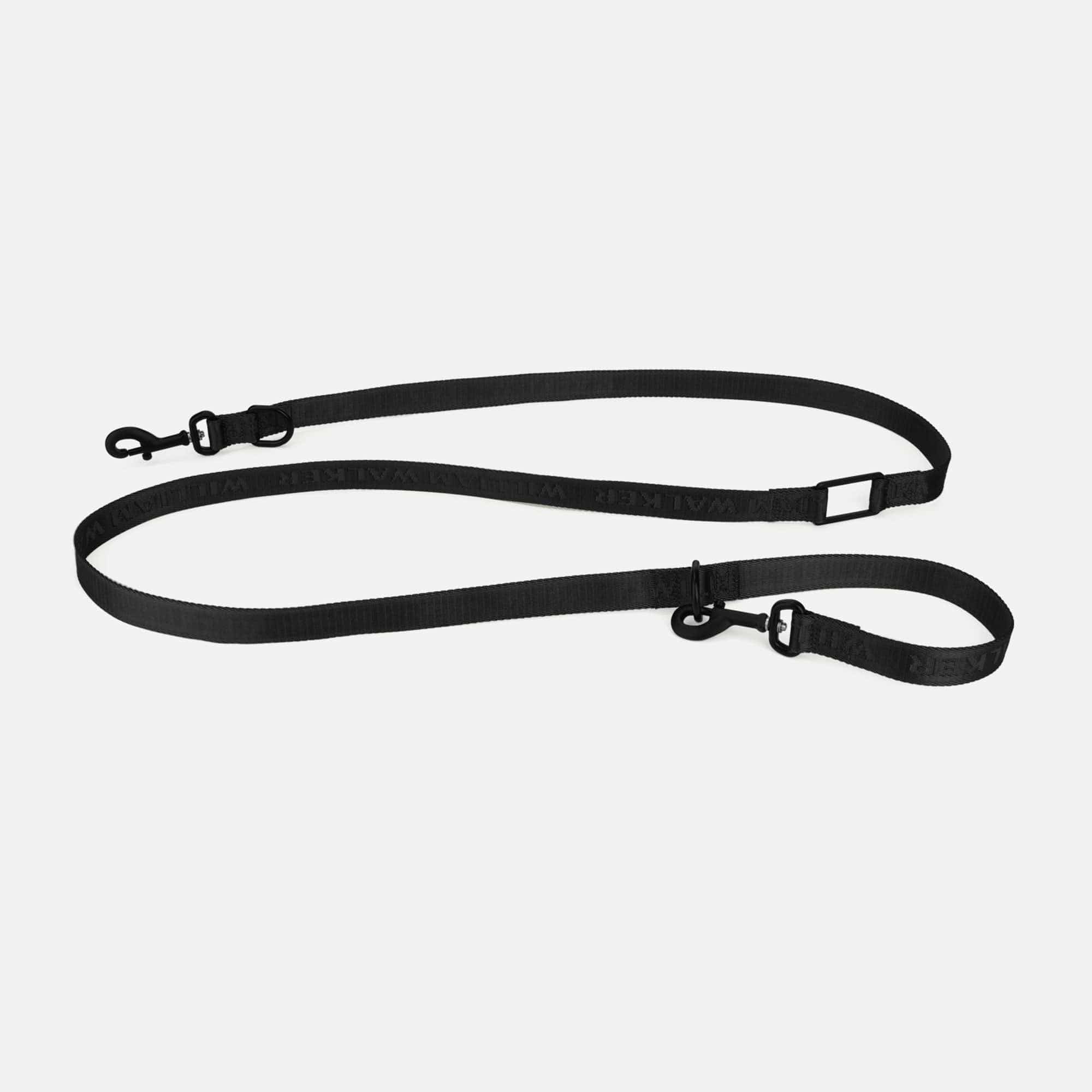 William Walker Jacquard Nylon Hundeleine Nero (schwarz)