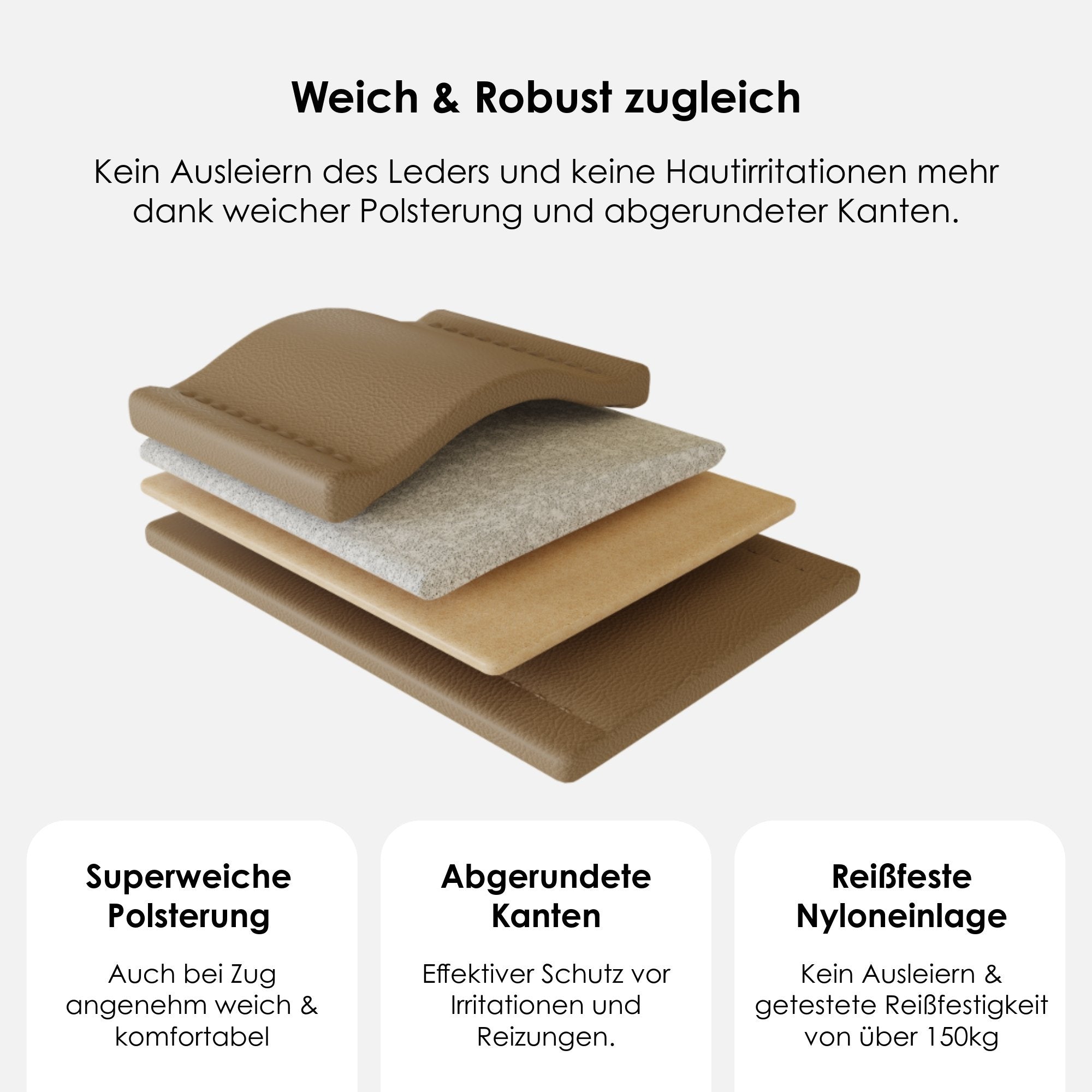 William Walker Leder Hundehalsband Sand (Beige)