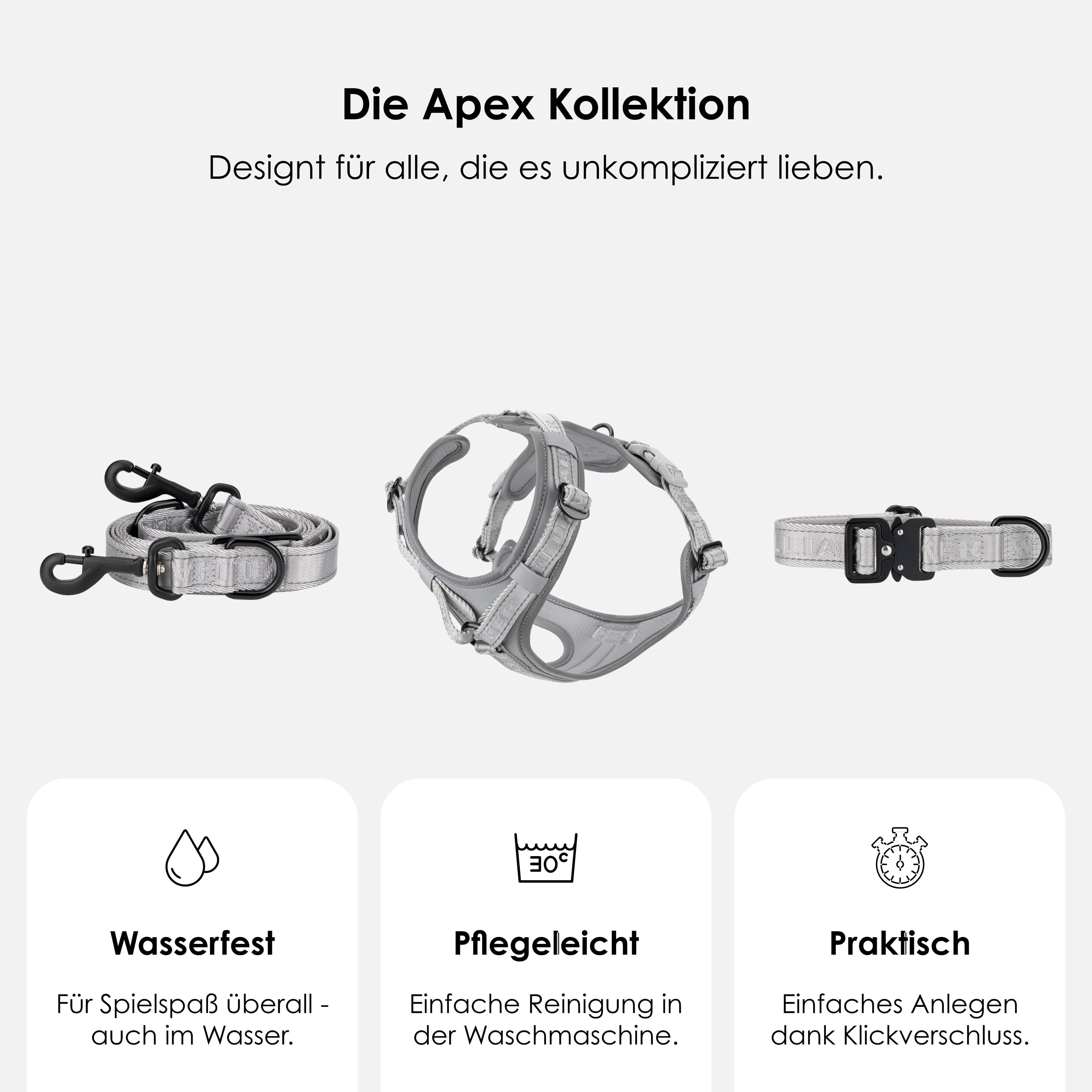 William Walker Hochwertiges Y-Hundegeschirr Lunar (Reflektierend)