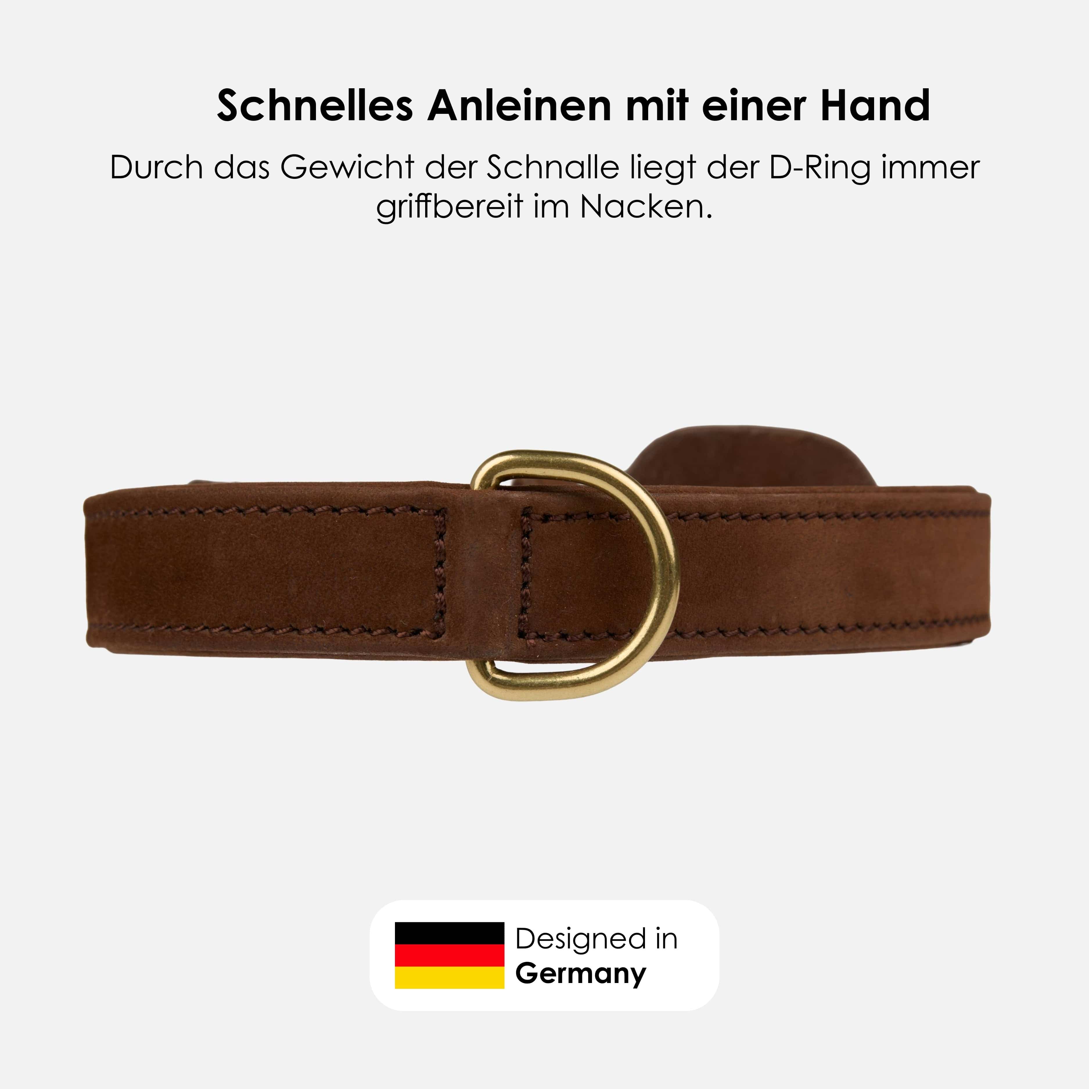 William Walker Hundehalsband aus wasserfestem Nubukleder