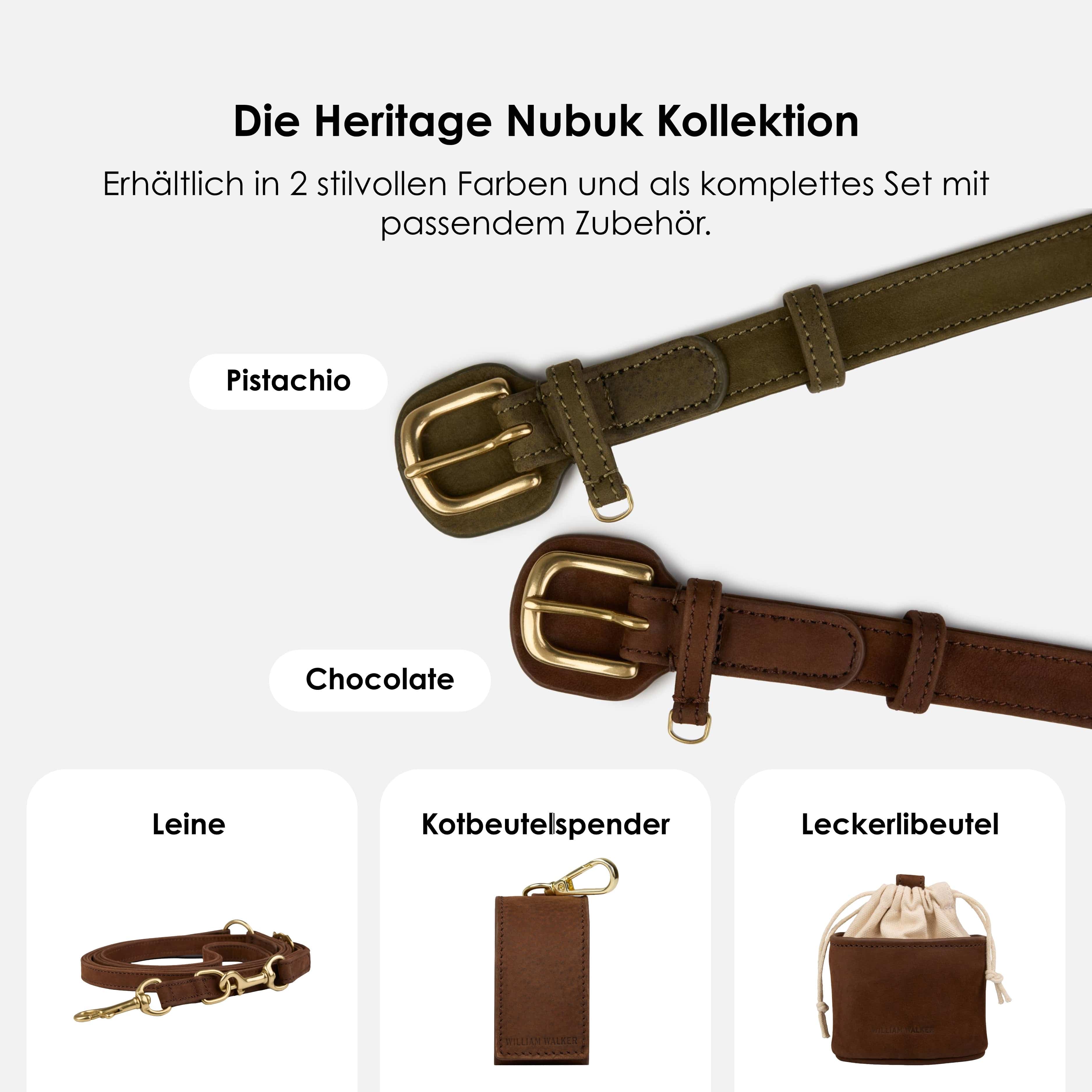 William Walker Hundehalsband aus wasserfestem Nubukleder