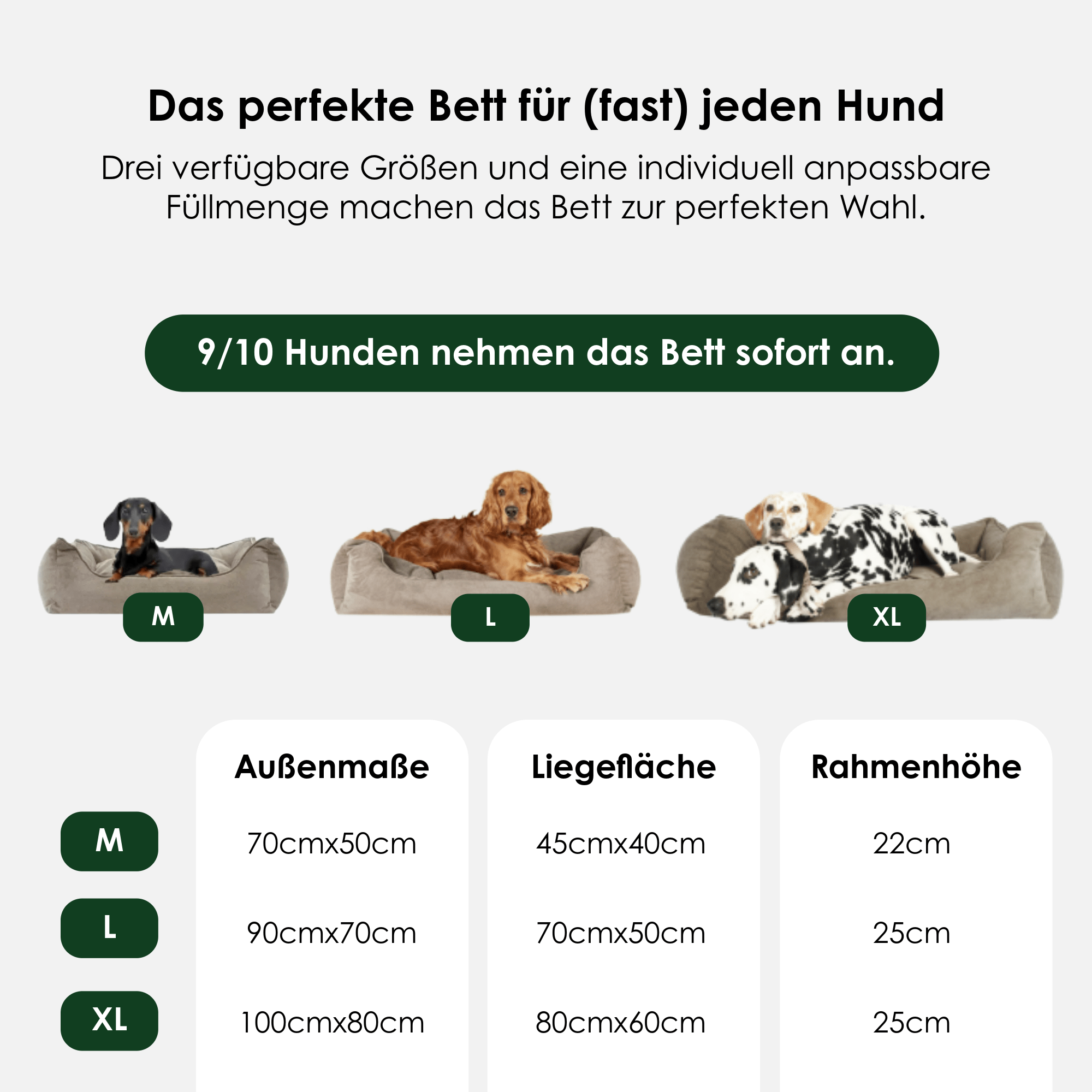 William Walker Orthopädisches Hundebett Sand (Beige)
