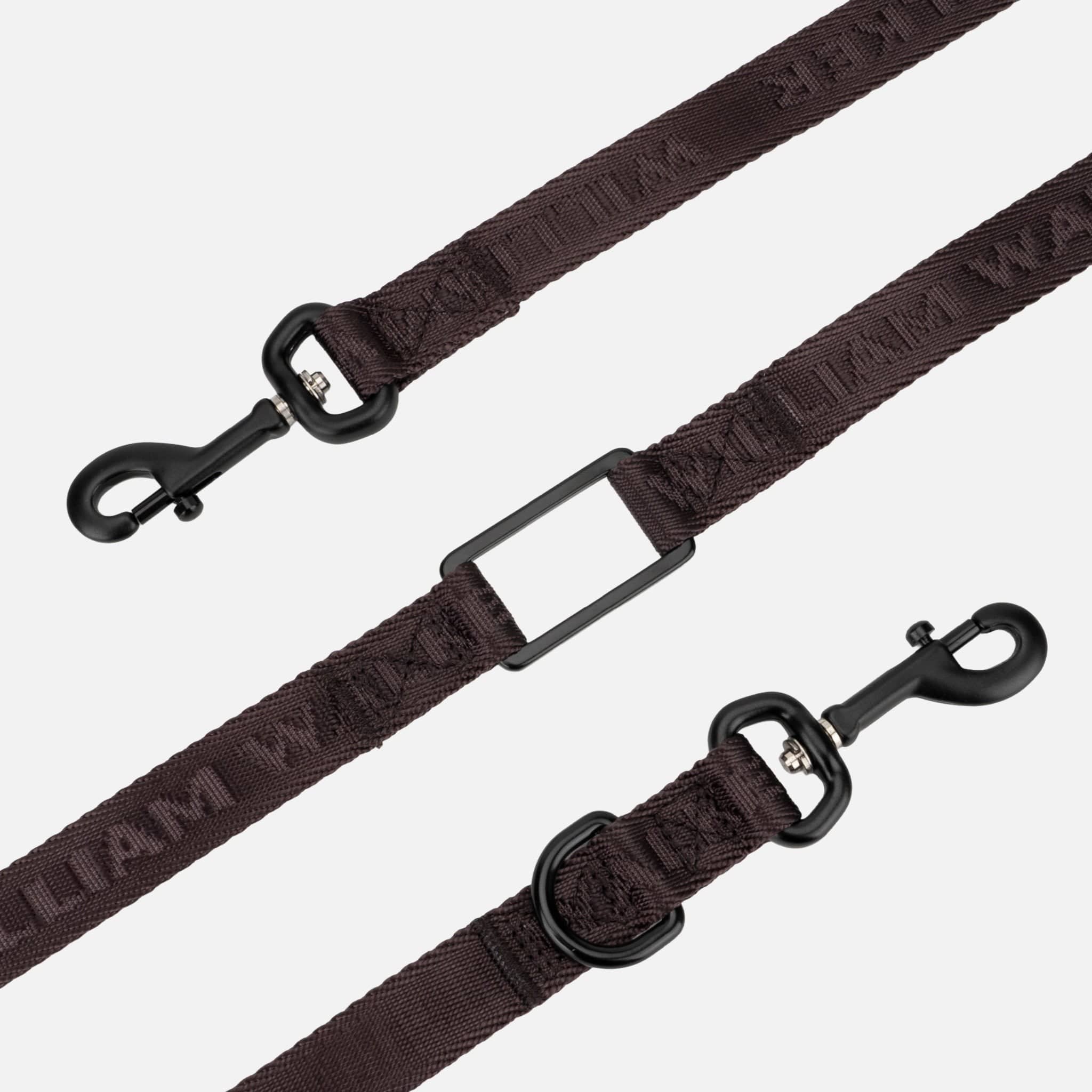 William Walker Jacquard Nylon Hundeleine Earth (braun)