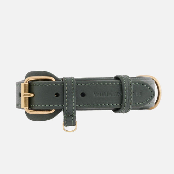 Collier pour chien en cuir Dark Moss (vert forêt)