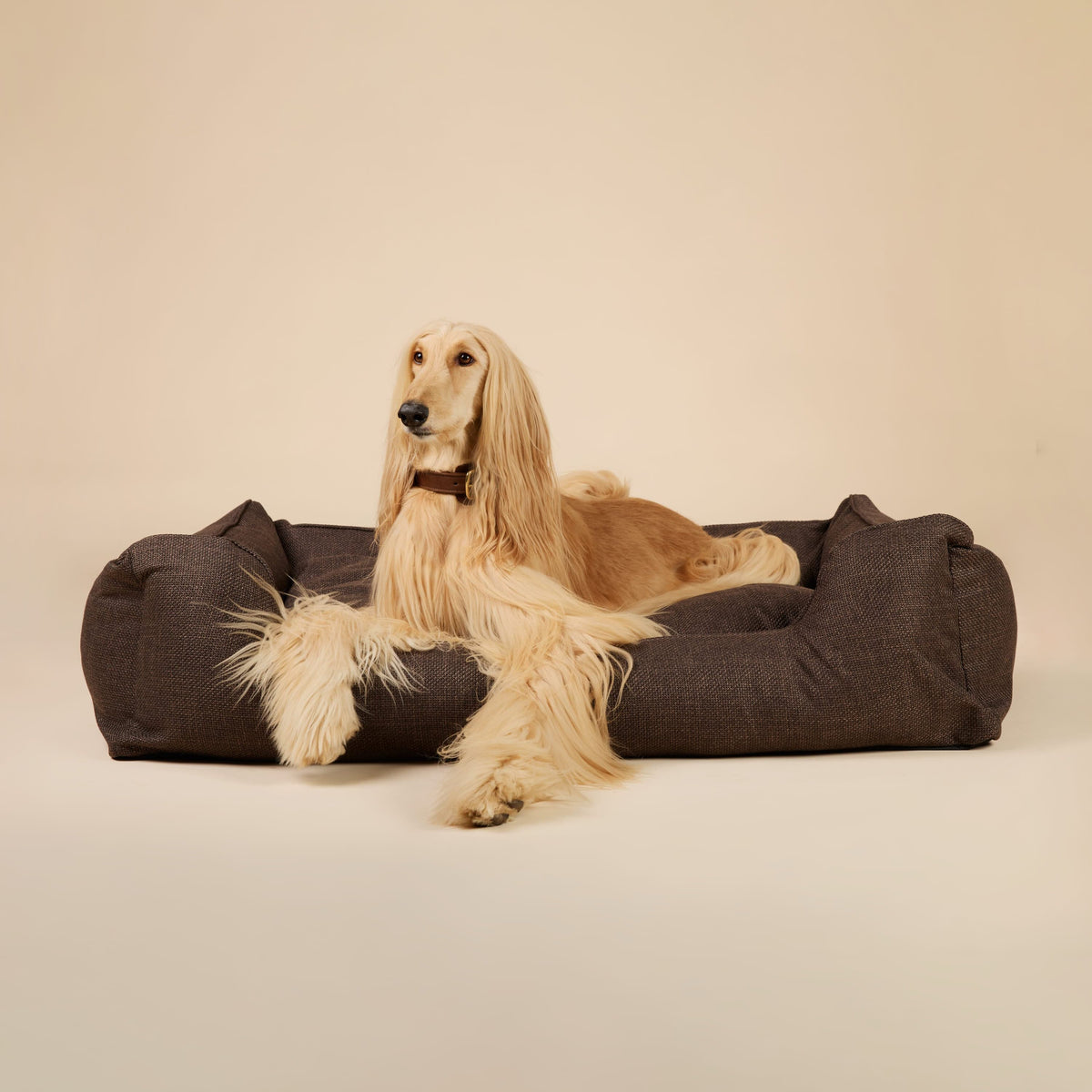 William Walker Panier pour chien orthopédique Luxe Wood / S / Kissen (Flocken)