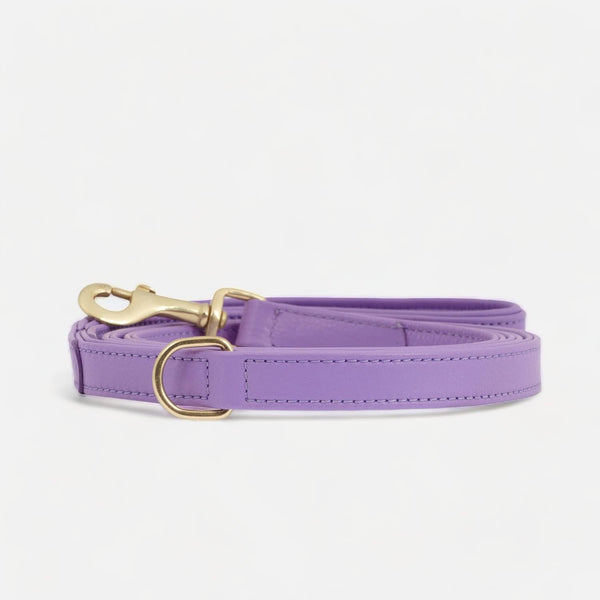 Laisse pour chien haut de gamme en cuir Lavender (Violet)