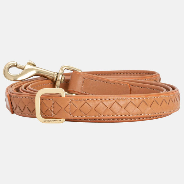 Laisse pour chien en cuir haut de gamme Prestige Caramel (Marron)