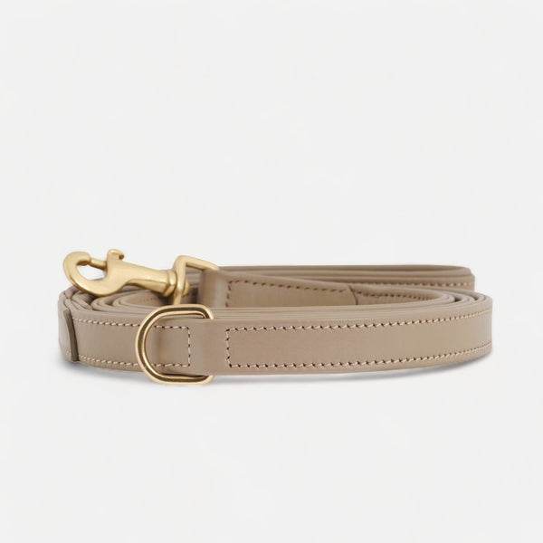 Laisse pour chien en cuir haut de gamme Sand (Beige)
