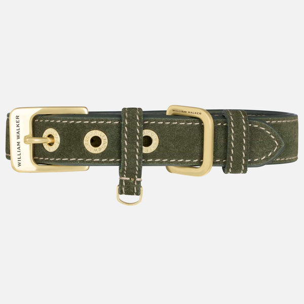 Collier pour chien en daim Forest (Vert)