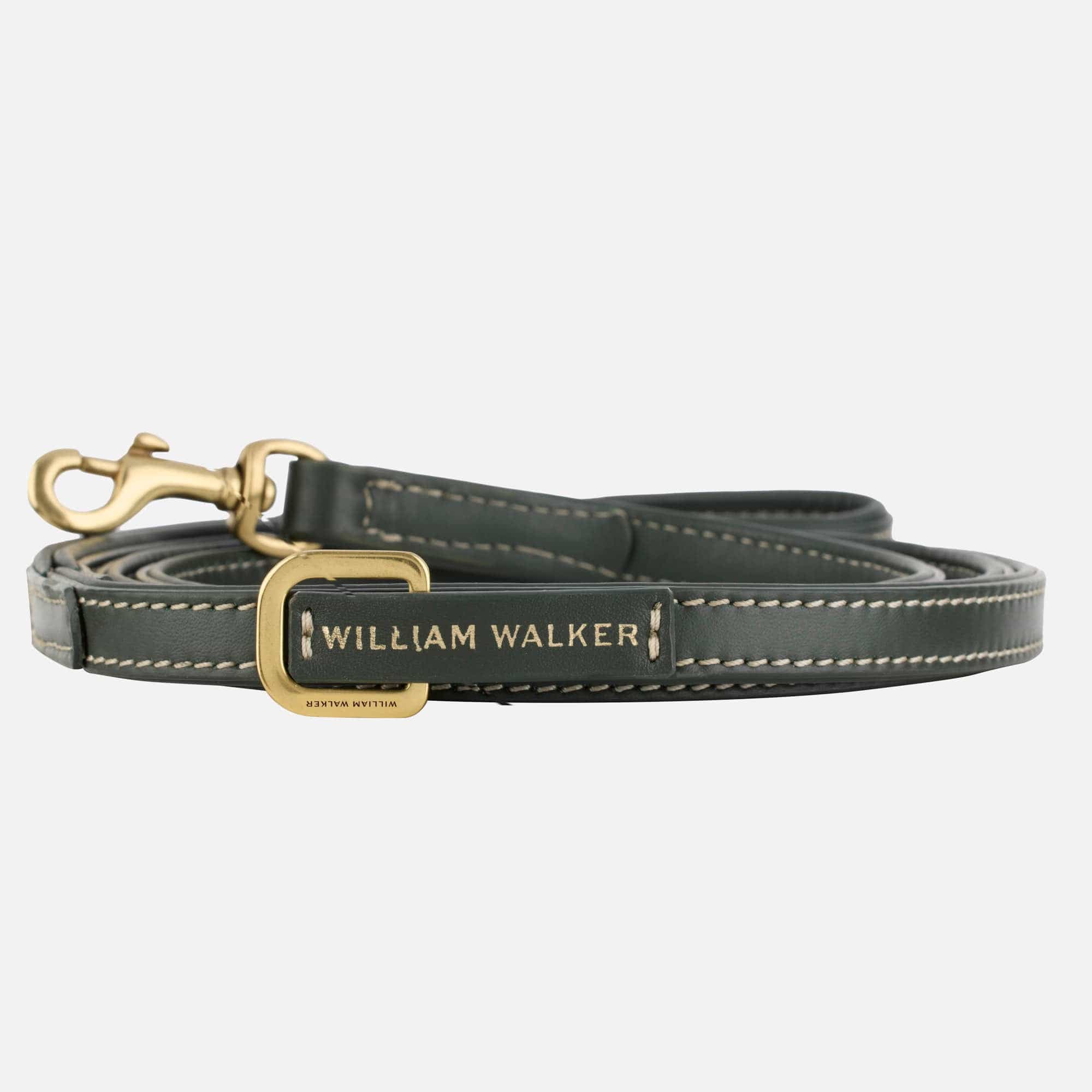 William Walker Hochwertige Glattleder Hundeleine Forest